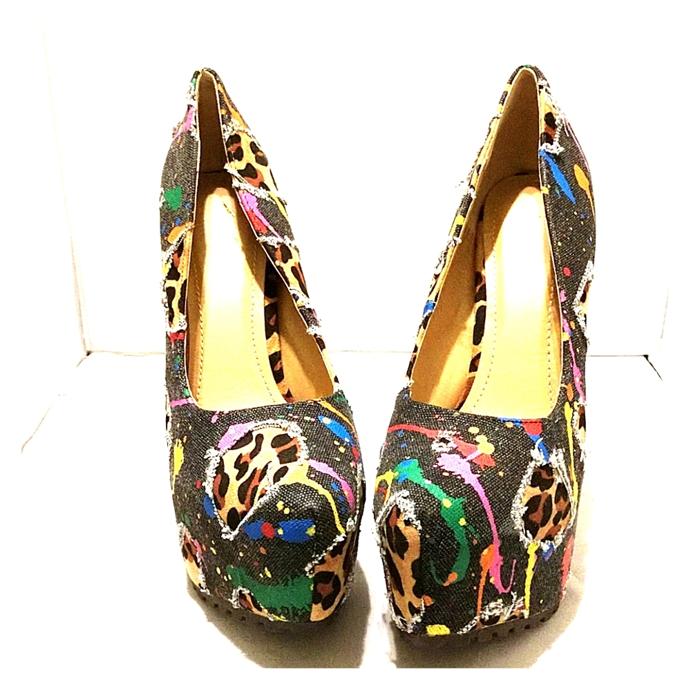 Microfabric black multicolored / cheetah